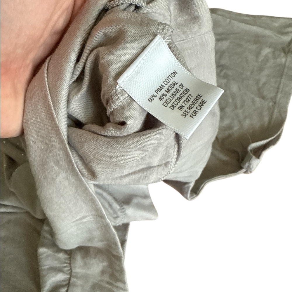5/$25 Elle Light Grey Blouse with Studded Detail - Picture 5 of 6